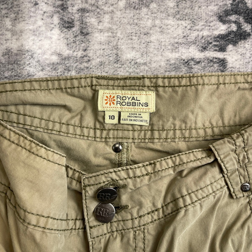 Royal Robbins Womens 10 Pants Solid Tan Relaxed Outdoor Hiking Gorpcore Utility - Picture 10 of 10